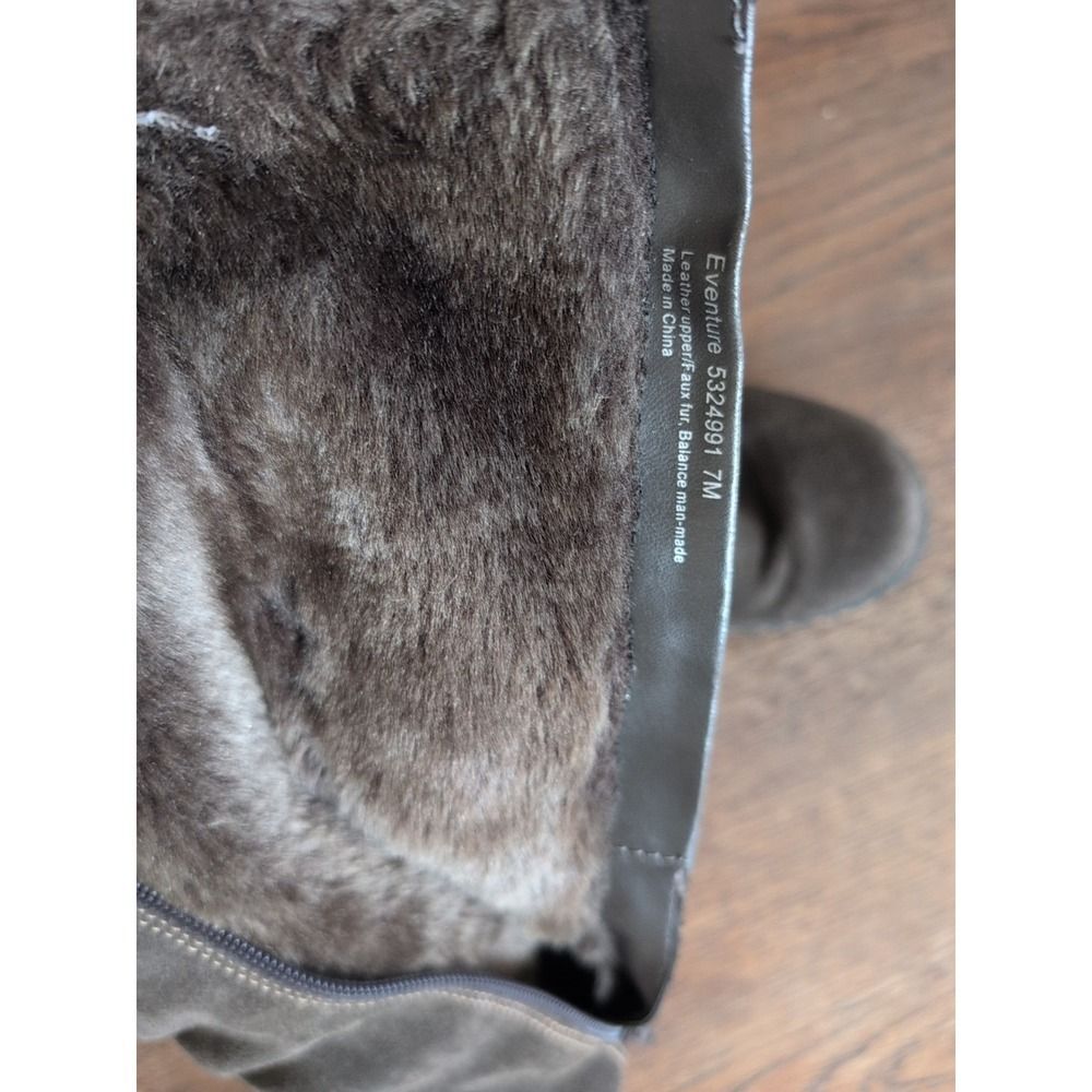 Baretraps Eventure brown boots tall suede Boho faux fur women's 7 - Picture 11 of 16